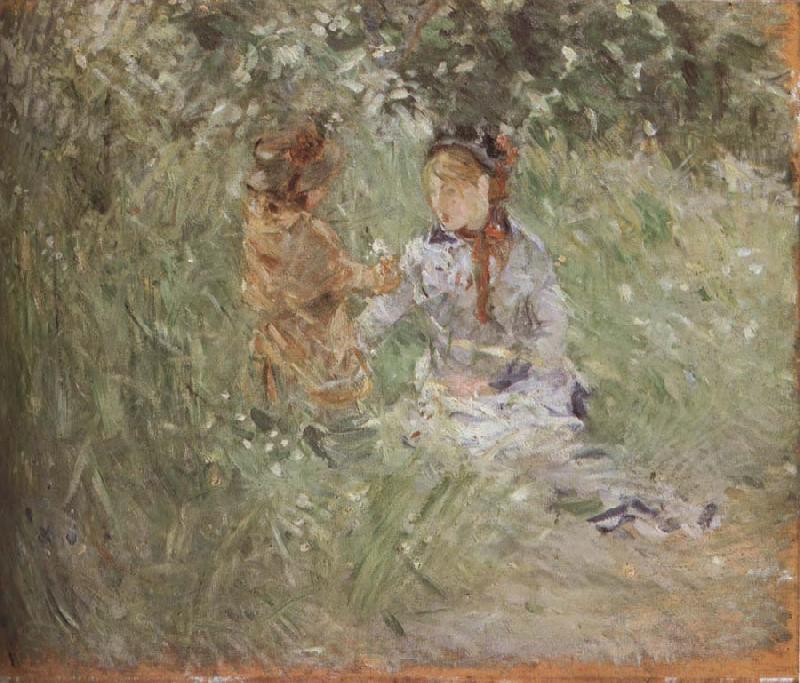 Berthe Morisot The woman and children are in the park Norge oil painting art